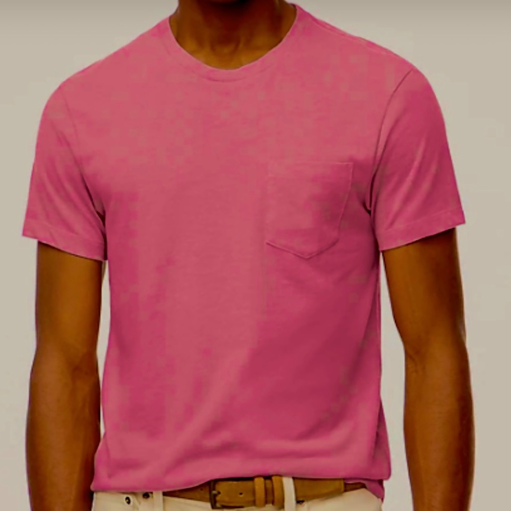 J. Crew Pink Short Sleeve Pocket Tee Casual Cotton